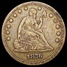 1876 Seated Liberty Quarter NEARLY UNCIRCULATED