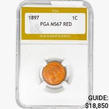 1897 Indian Head Cent PGA MS67 RED