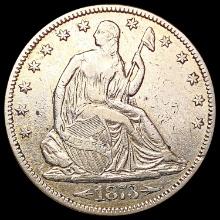 1873 Arws Seated Liberty Half Dollar CLOSELY UNCIRCULATED