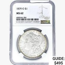 1879-O Morgan Silver Dollar NGC MS62