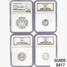 1951-1999 [4] US Varied Silver Coinage NGC PF