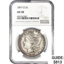 1897-O Morgan Silver Dollar NGC AU58