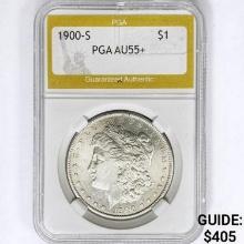 1990-S Morgan Silver Dollar PGA AU55+
