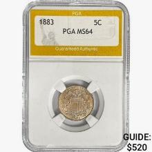 1883 Shield Nickel PGA MS64