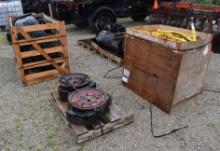 Lot of (5) Pallets and Auger - Mensch