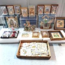 Collection Of Antique Jewish Collage Pop Up Holiday Cards Some In Shadow Boxes