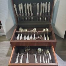 Lot Of 95 Pieces of Whiting "Cinderella" 1927 Sterling Silver With Monogram "WWL"