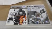 PS3 games, battle field bad company 2 and Assassins creed black flag
