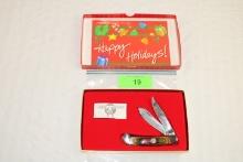 Red Deer 2-Blade Pocket Knife with Collector Box