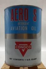 Conoco Aero S Aviation Oil Can NOS
