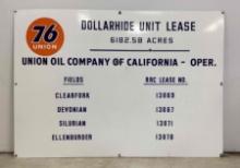 Large Union 76 Dollarhide California Ranch Lease Sign