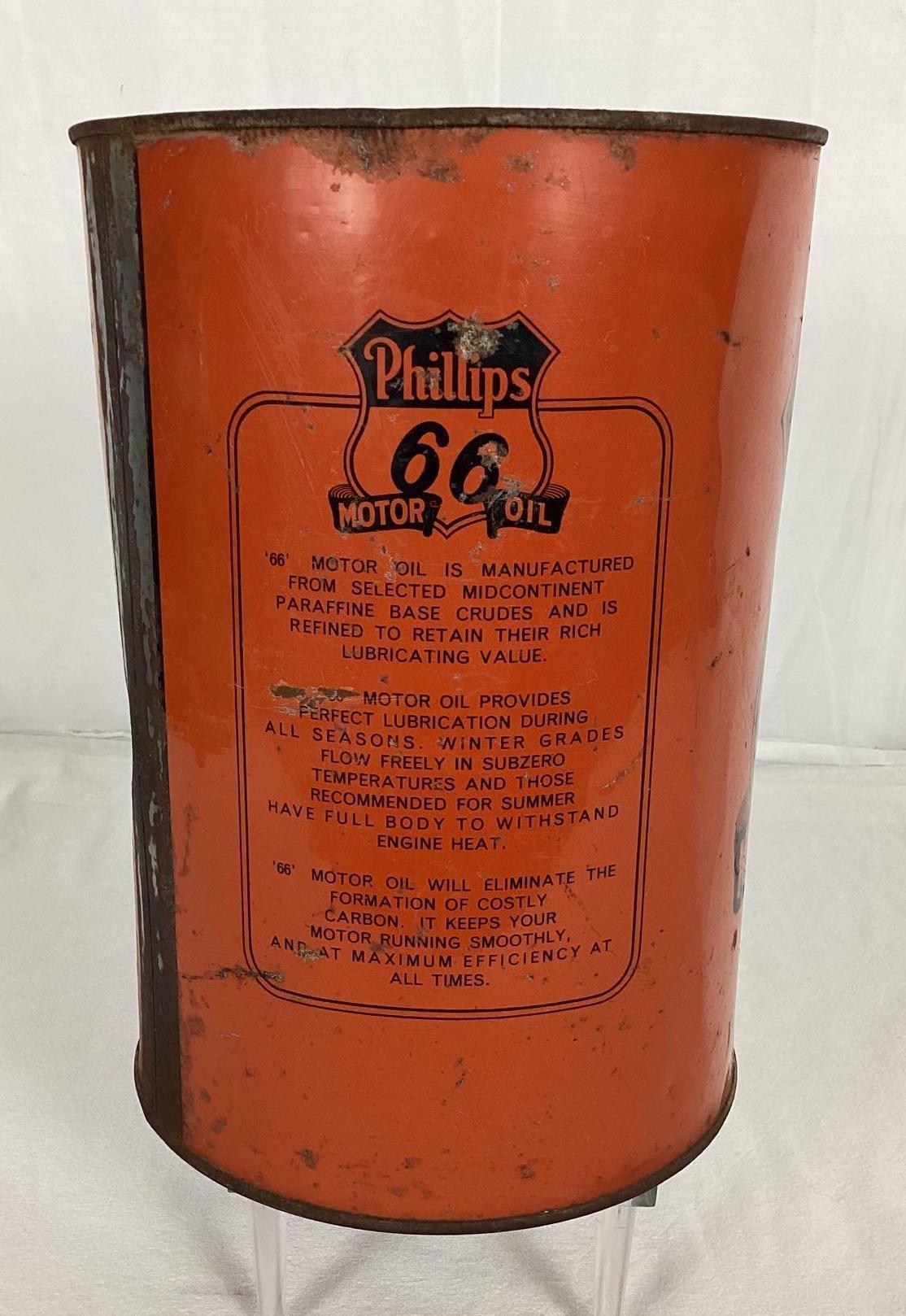 Phillips 66 "Ribbon" Five Quart Oil Can Bartlesville, OK