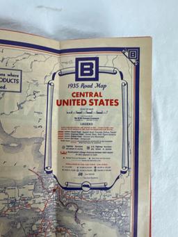 1935 Barnsdall U.S. Road Map