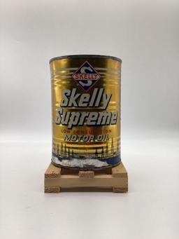 Skelly Supreme Motor Oil Quart Can Tulsa, OK