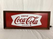Drink Coca-Cola Fishtail Logo Lighted Sign