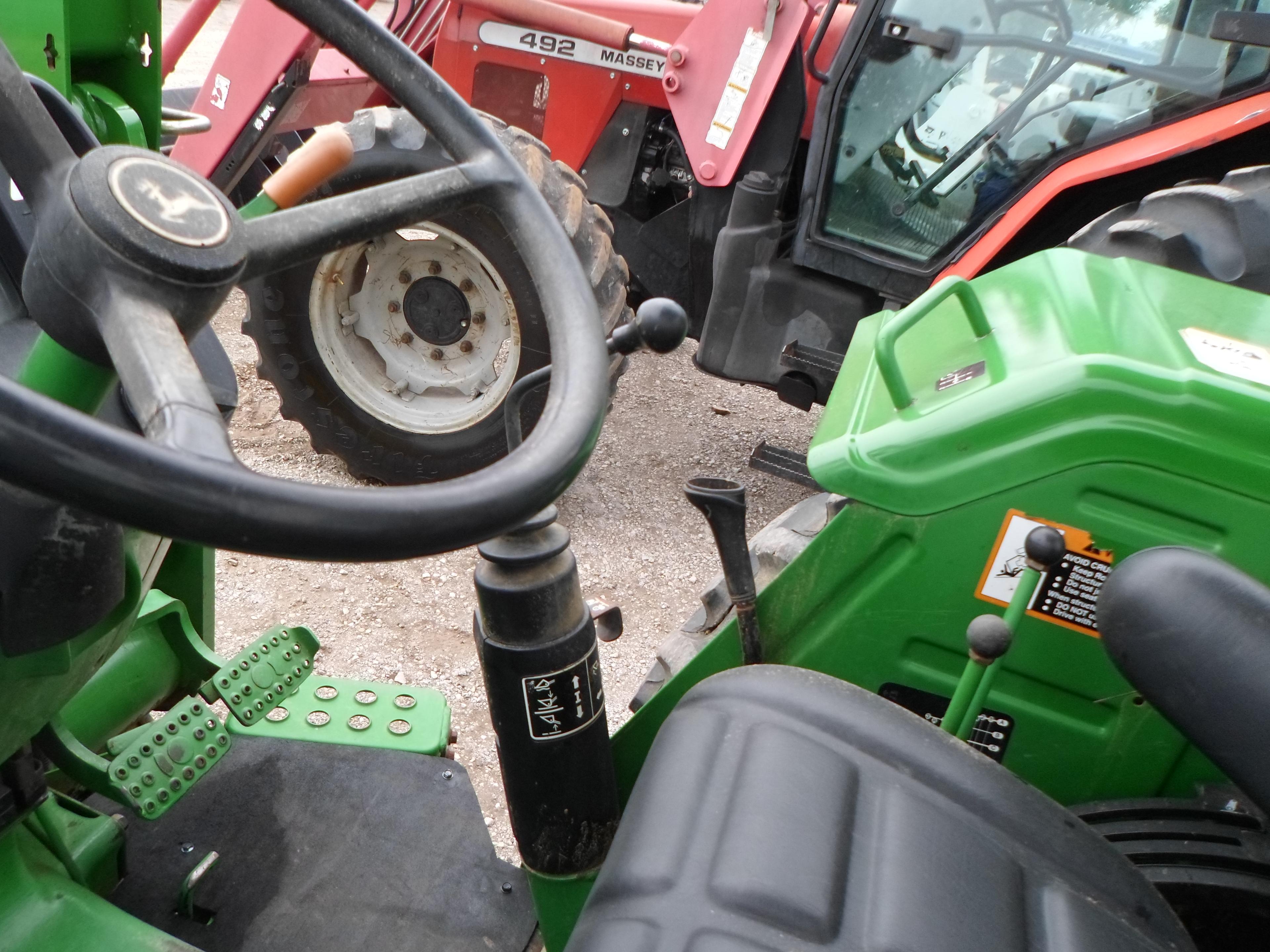 JD 5065E TRACTOR W/ JD 553 LOADER (SERIAL # 1PY5065EVBB006381) (SHOWING APPX 1,022 HOURS, UP TO THE