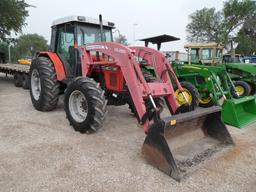 MF 492 TRACTOR W/ MF DL280 LOADER (SERIAL # 000T492405C00715) (SHOWING APPX 5,249 HOURS, UP TO THE B