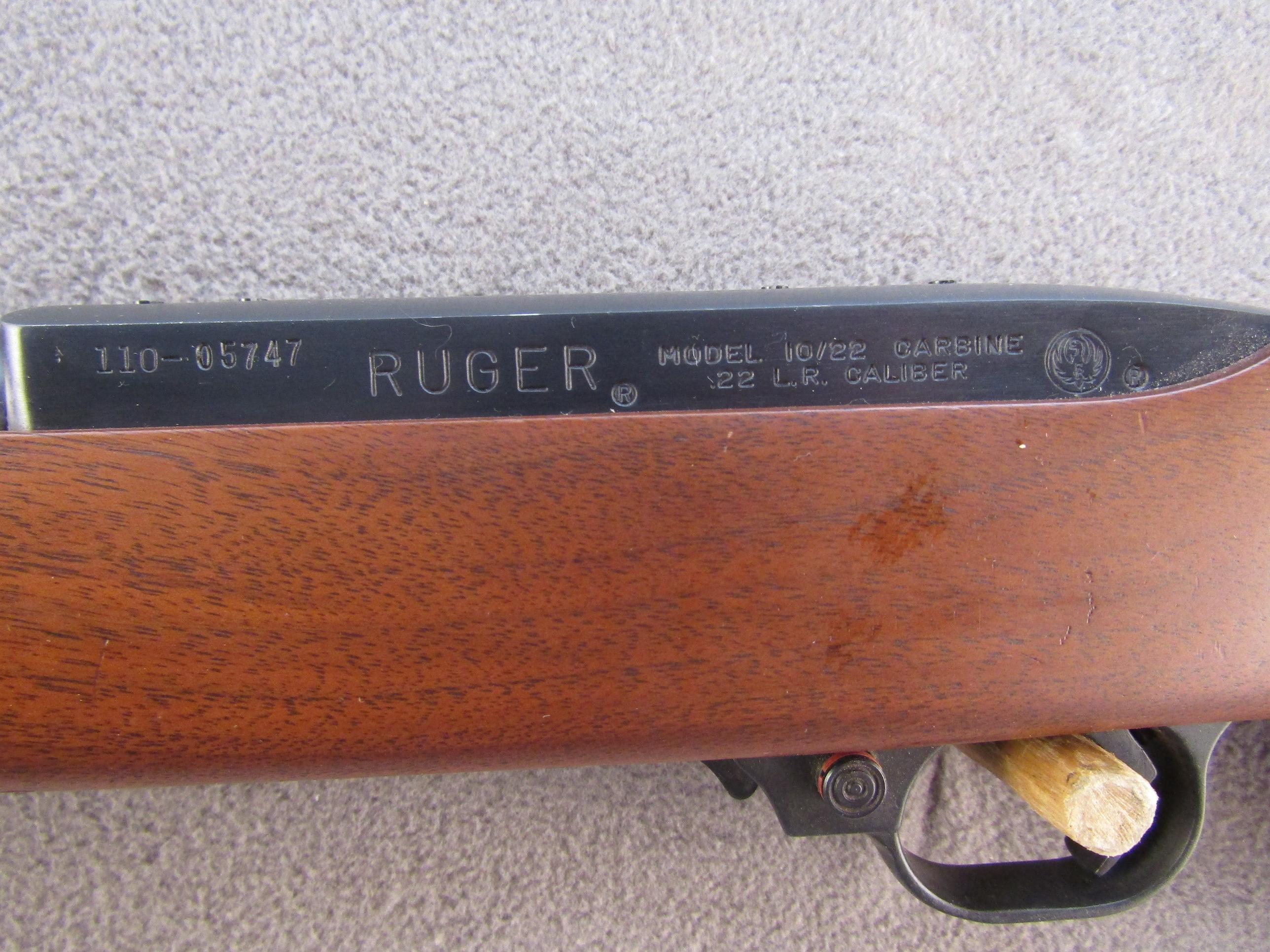 RUGER Model 10/22 Finger Groove, Single-Action Rifle, .22LR, S#110-05747
