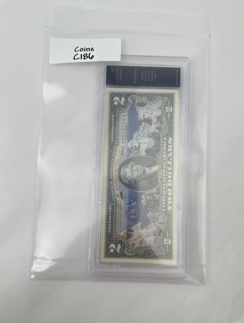 $2 Mount Rushmore National Park Note