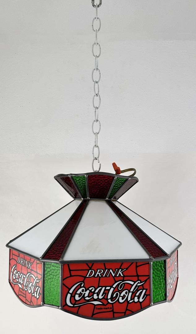 Coca Cola Stained Glass Lamp