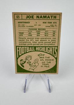 1968 Topps Joe Namath 65 NFL Football Card