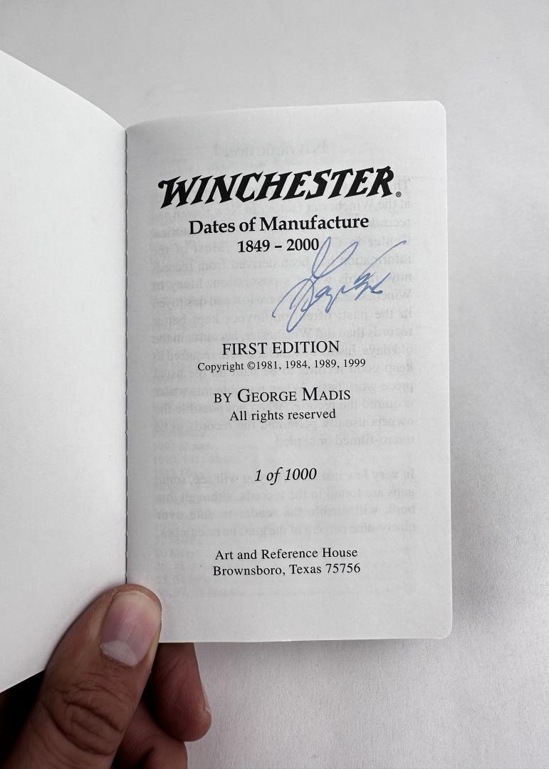Colt's & Winchester Dates Of Manufacture Books