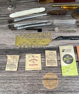 Collection Of Antique Watch Parts And Tools