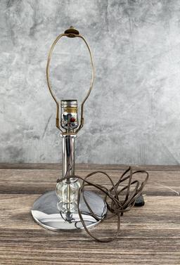 Art Deco Industrial Chrome Mid Century Table Lamp