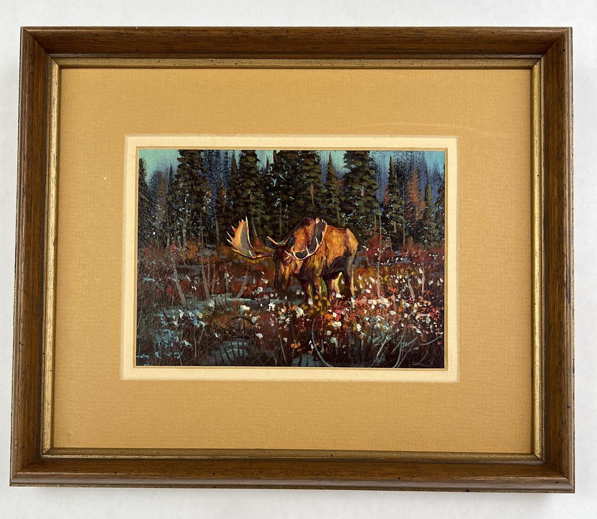 Ron Bailey Montana Moose Oil Painting