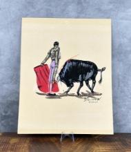 Mexican Bullfighter Matador Painting