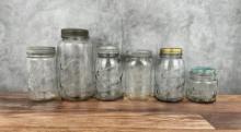 Collection Of Antique Kerr Canning Jars