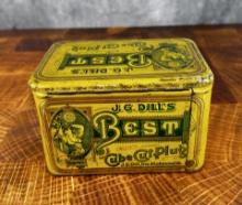 J.G. Dills Best Cut Plug Tobacco Tin