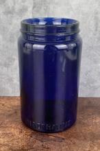 French Diadermine Cobalt Blue Apothecary Jar