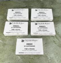 100 Rounds of Federal 7.62x51mm Rifle Ammo