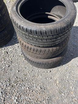 3 tires assorted sizes and brand