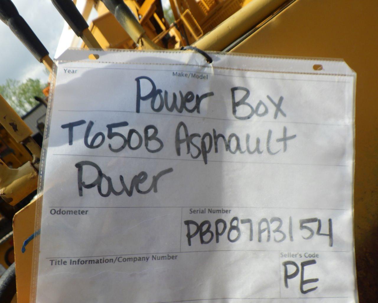 1997 POWER BOX T650B Asphault Paver s/n:PBP87A3154