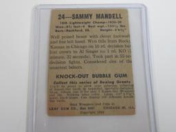 1948 LEAF BOXING KNOCK OUTS #24 SAMMY MANDELL CUT SEE PHOTOS