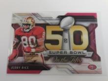 2015 TOPPS CHROME JERRY RICE SUPER BOWL 50 DIE CUT 49ERS