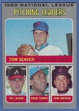 High Grade 1970 Topps #69 Pitching Leaders Tom Seaver Phil Niekro Fergie Jenkins Juan Marichal