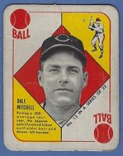 1951 Topps Red Back #13 Dale Mitchell Cleveland Indians