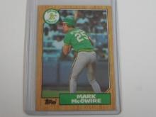 1987 TOPPS BASEBALL MARK MCGWIRE ROOKIE CARD ATHLETICS RC