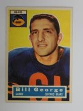 1956 TOPPS FOOTBALL #47 BILL GEORGE ROOKIE CARD HOF BEARS VERY NICE