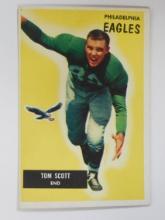 1955 BOWMAN FOOTBALL #105 TOM SCOTT ROOKIE CARD PHILADELPHIA EAGLES