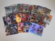 VERY NICE NFL COLLEGE FOOTBALL CARD LOT INSERTS ROOKIES STARS RELIC AUTO LOOK