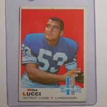 1969 TOPPS FOOTBALL #167 MIKE LUCCI DETROIT LIONS VINTAGE