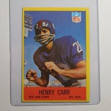 1967 PHILADELPHIA FOOTBALL #110 HENRY CARR NEW YORK GIANTS