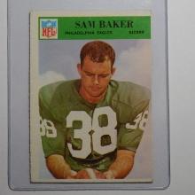 1966 PHILADELPHIA FOOTBALL #132 SAM BAKER PHILADELPHIA EAGLES