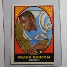 1967 TOPPS FOOTBALL #130 FRANK BUNCOM SAN DIEGO CHARGERS