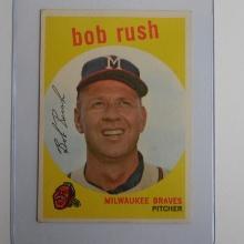 1959 TOPPS BASEBALL #396 BOB RUSH MILWAUKEE BRAVES