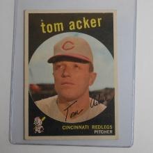 1959 TOPPS BASEBALL #201 TOM ACKER CINCINNATI REDLEGS